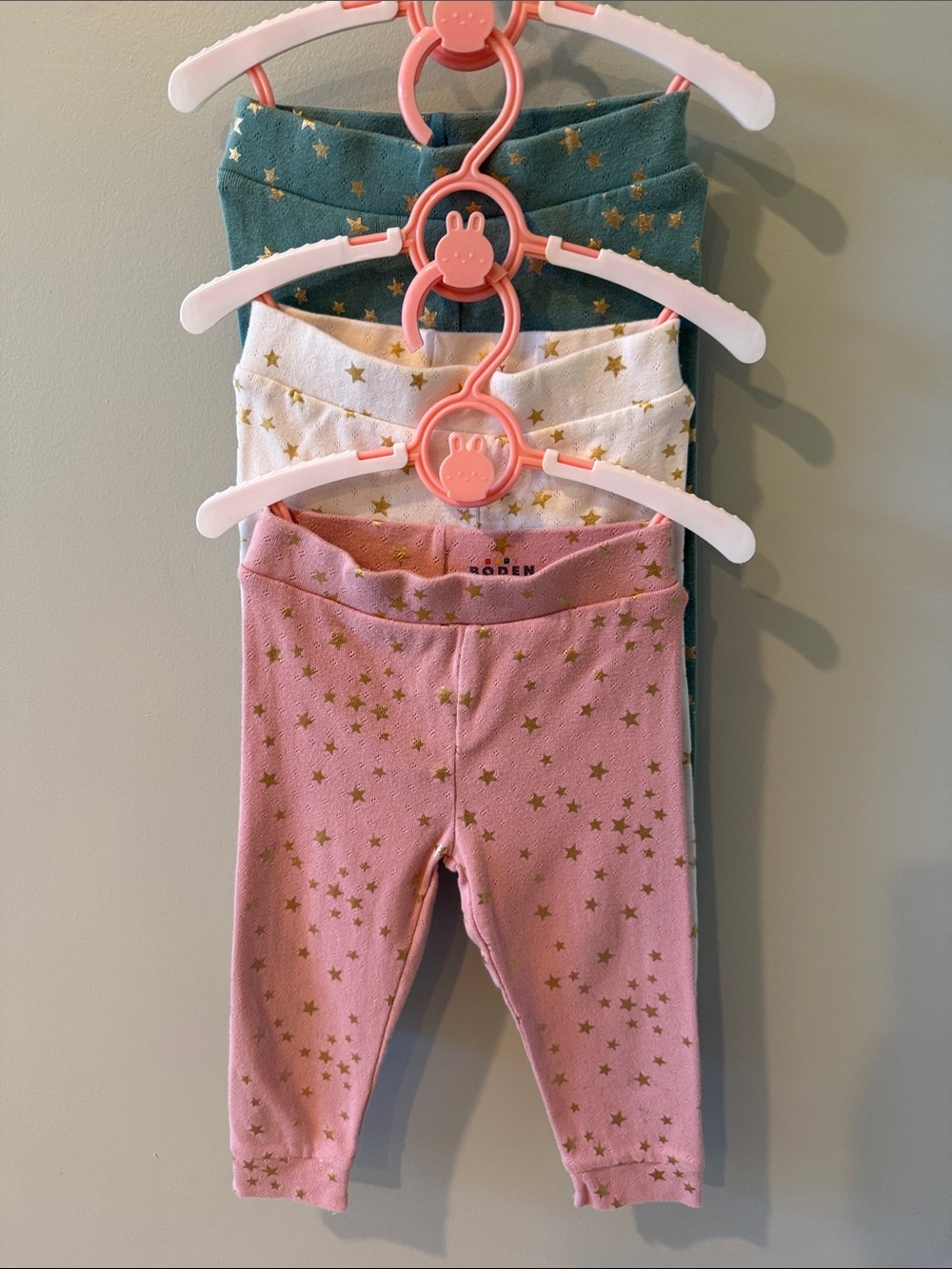 3-Pack Baby Biden 18-24mo Pointelle pants leggings w star print